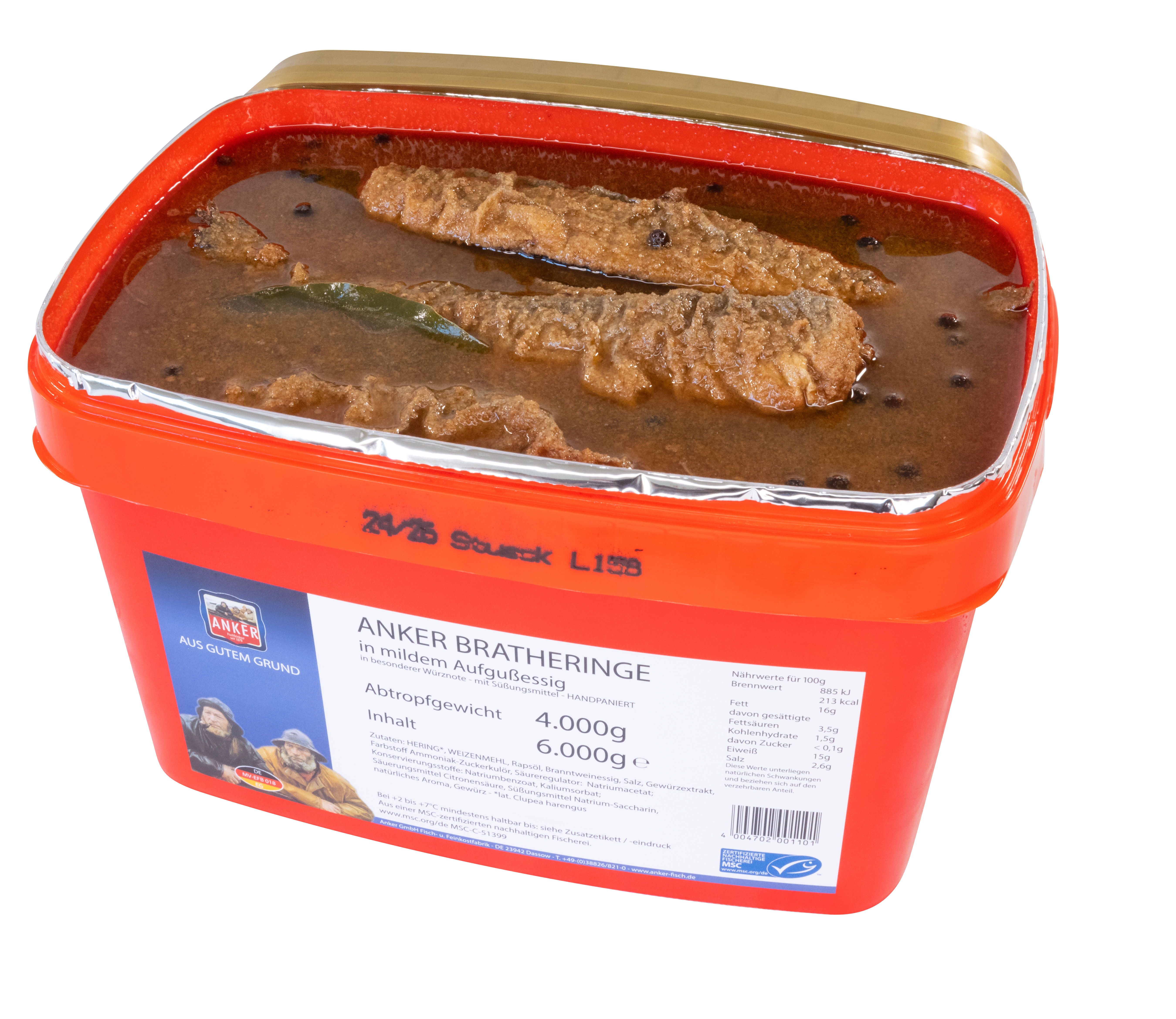MSC-6kg Vorratsschale Brathering
