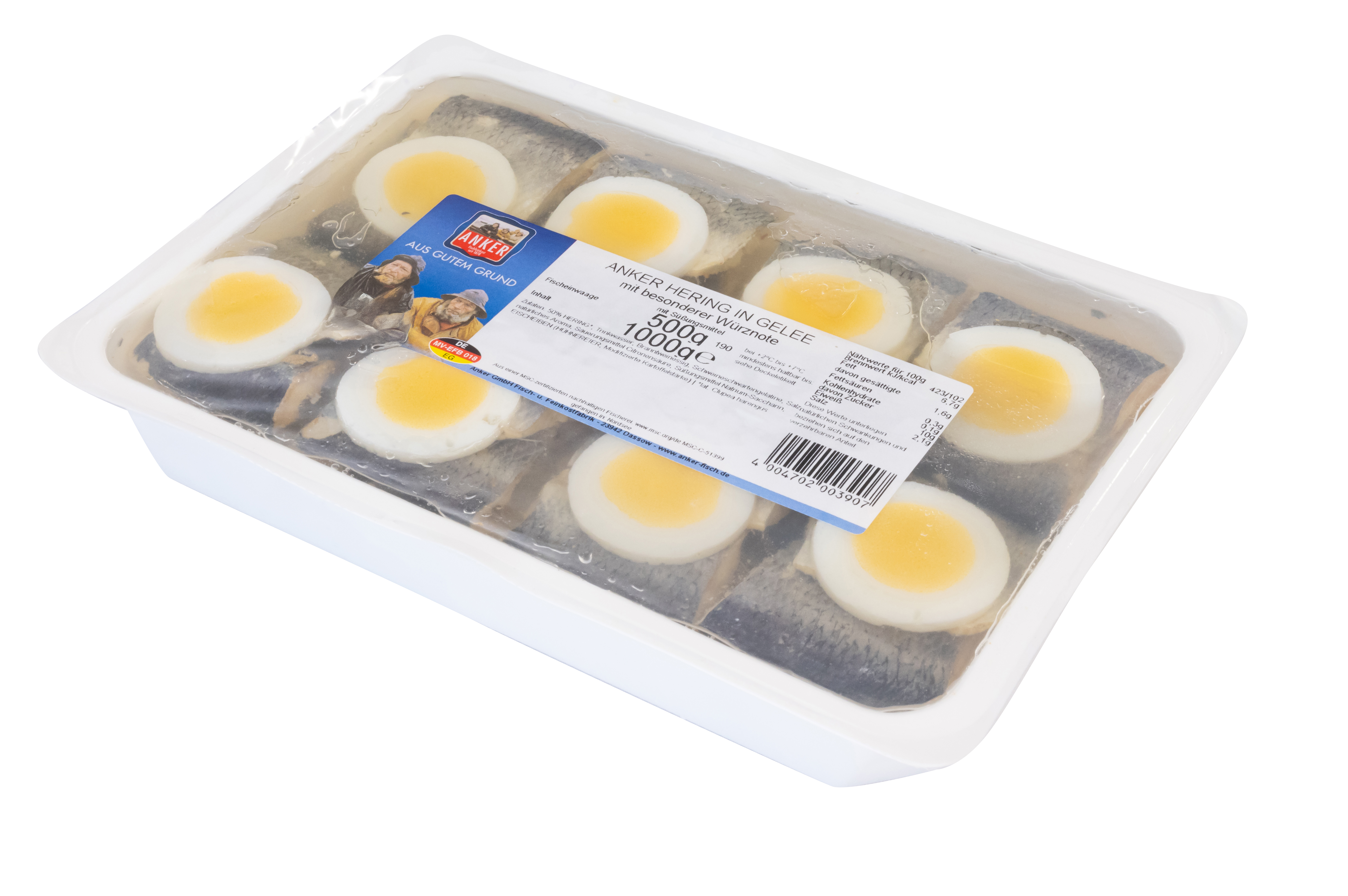 8er Hering in Gelee mit Ei